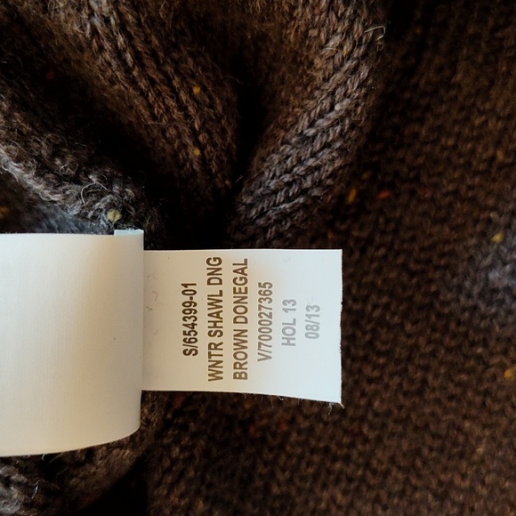 Gap Sweater Size S Shawl Collar 3 Button Long Sleeve Wool Blend Brown Knit NWT - Picture 11 of 13